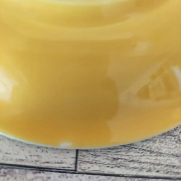 Homer Laughlin Teacup & Saucers CARNIVAL Dishes Lot Of 4 Yellow Cobalt Green - Picture 6 of 16